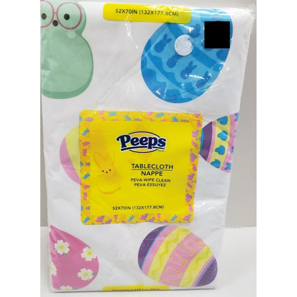Peva Vinyl Flannel Back Tablecloth, 52